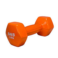 Гантели для фитнеса SNS виниловые по 3 кг 2 шт. Оранжевый