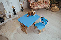 Детский столик + стульчик львенок и медвежонок, для игры, рисования,учебы.