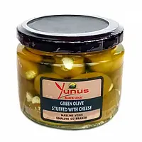 Оливки фаршировані сиром Yunus Green Olives, 290 г