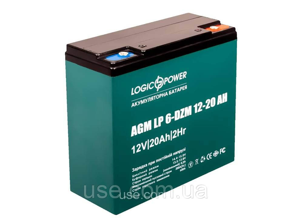 Батарея до ДБЖ AGM 12В, 20 А*год, Ah, AH, 12 V, В, тяговий акумулятор стаціонарний