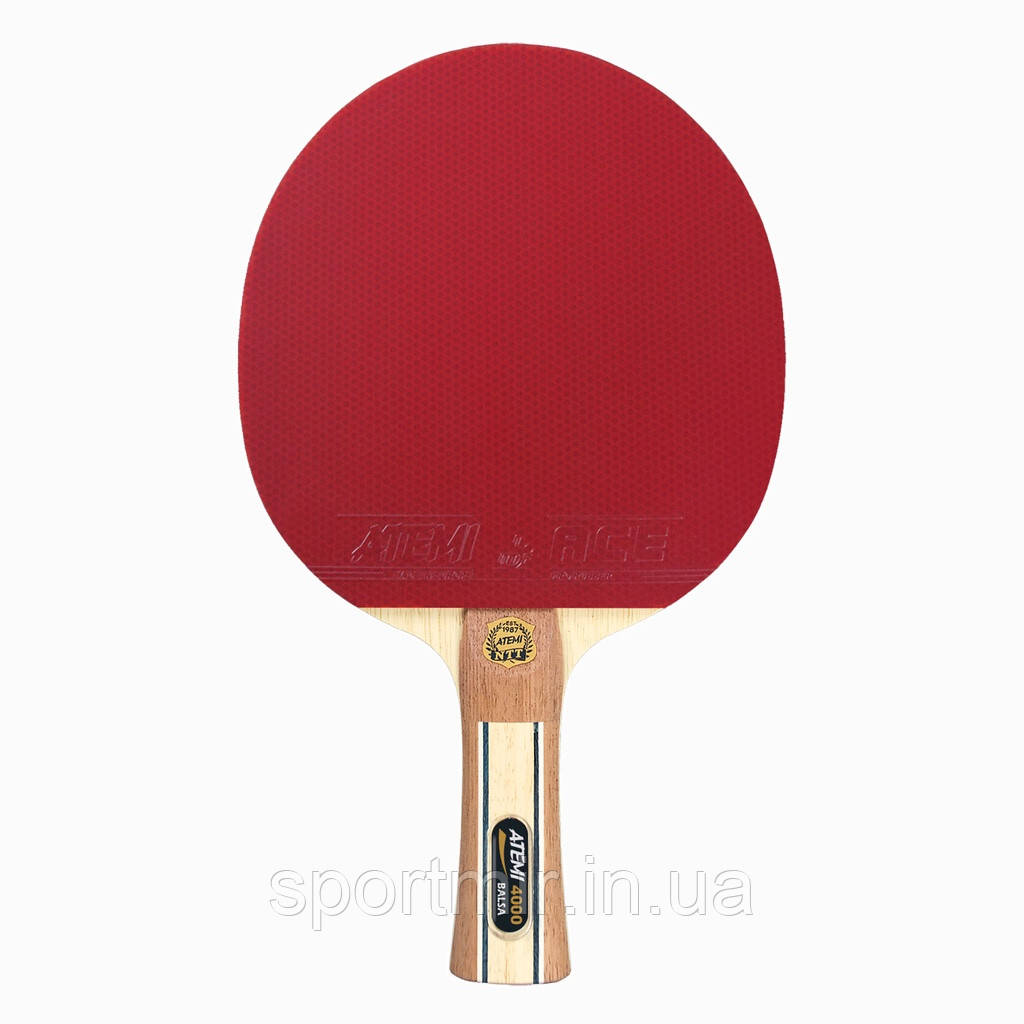 Ракетка настільного тенісу ATEMI 4000 анатомічна., фото 1
