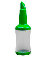 Бутылка с гейзером + крышка, 1л зеленая (диспенсер, дозатор)