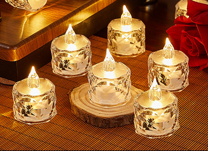 Набір декоративних свічок 6 шт світлодіодний світильник LED Світлодіодна настільна Чайна Свічка нічник світильник