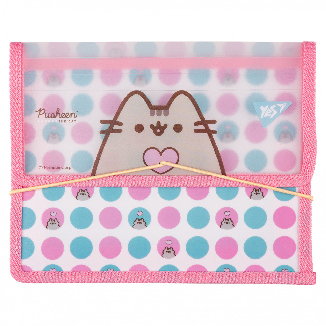 Папка для зошитів на резинці пластикова Yes Pusheen Heart В5, фото 1