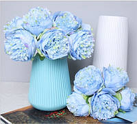 Цветы Пионы Блакитні, букет 5шт (высота 30см)