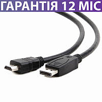 Кабель-переходник DisplayPort на HDMI 1 метр Cablexpert, черный