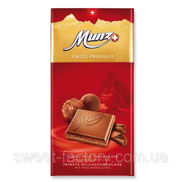 Шоколад Munz Swiss Premium Milk Chocolate 100g