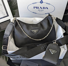 Сумка Prada нейлон чорний