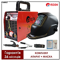 Комплект! Сварочный инверторный аппарат Edon TB-250C Маска сварочная хамелеон Edon ED-7000