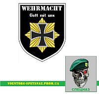 Шеврон  патч  "Wehrmacht (Вермахт) Gott mit uns - С нами бог“ Balkenkreuz 2​​​​​​​"  ЗСУ сделаем любой шеврон!