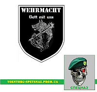 Шеврон патч "Wehrmacht (Вермахт) Gott mit uns - С нами бог "Werwolf" ЗСУ сделаем любой шеврон!