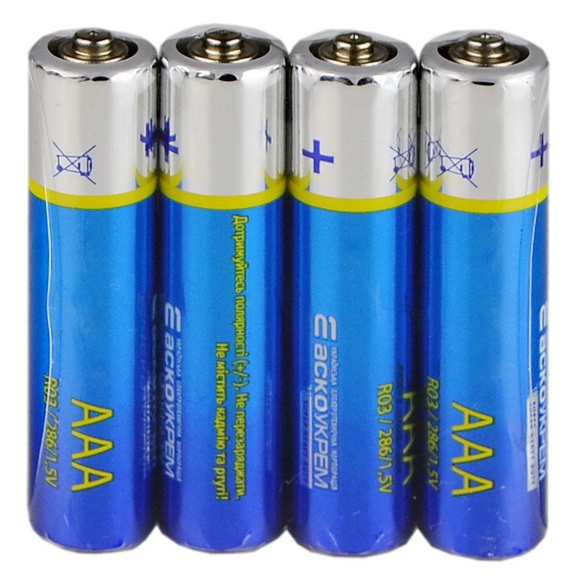 Батарейка сольова AАА.R03.SP4 (shrink 4), фото 1