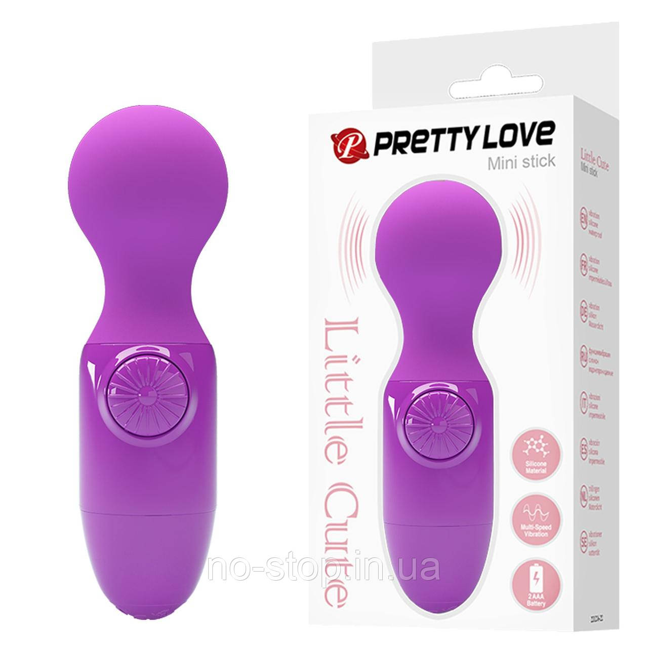 Вібромасажер PRETTY LOVE Mini stick Purple, Little Cute Vibration, фото 1