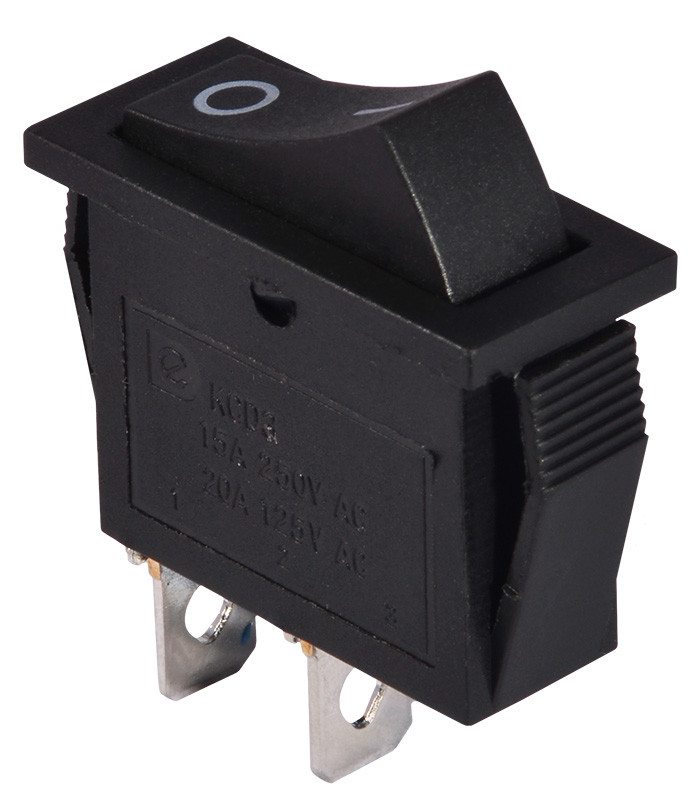 KCD3-101 B/B  Перемикач 1 клав. чорний, фото 1