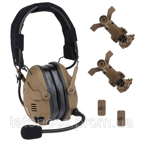 Тактические активные наушники HD-16 Coyote (ID#2217050233), цена: 4800 ...