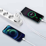 Мережевий зарядний пристрій Baseus Compact Quick Charger U+C 20W EU White, 2 USB порти, швидка зарядка 20W, фото 6