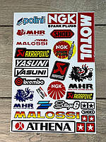 Наклейки Спонсор MOTUL NGK ATHENA мотокросс стикер пак наклейок винилових для Мото скутер мопед мотоцикл