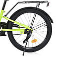 Дитячий велосипед Profi Prime 20 дюймів із багажником MB 20013-1, зібраний на 75% (Салатовий), фото 5