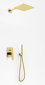Душовий гарнітур KOHLMAN EXPERIENCE GOLD + BOX прихованого монтажу латунь золотий колір