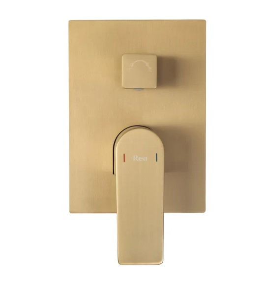 Душова система REA MOBY BRUSHED GOLD + BOX прихованого монтажу