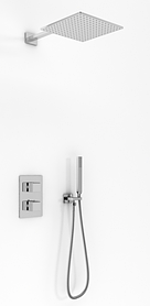 Душовий гарнітур KOHLMAN EXCELENT CHROME + BOX з термостатом латунь