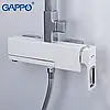 Душова система GAPPO G2417-8, вилив - перемикач на лійку, білий/хром, фото 2