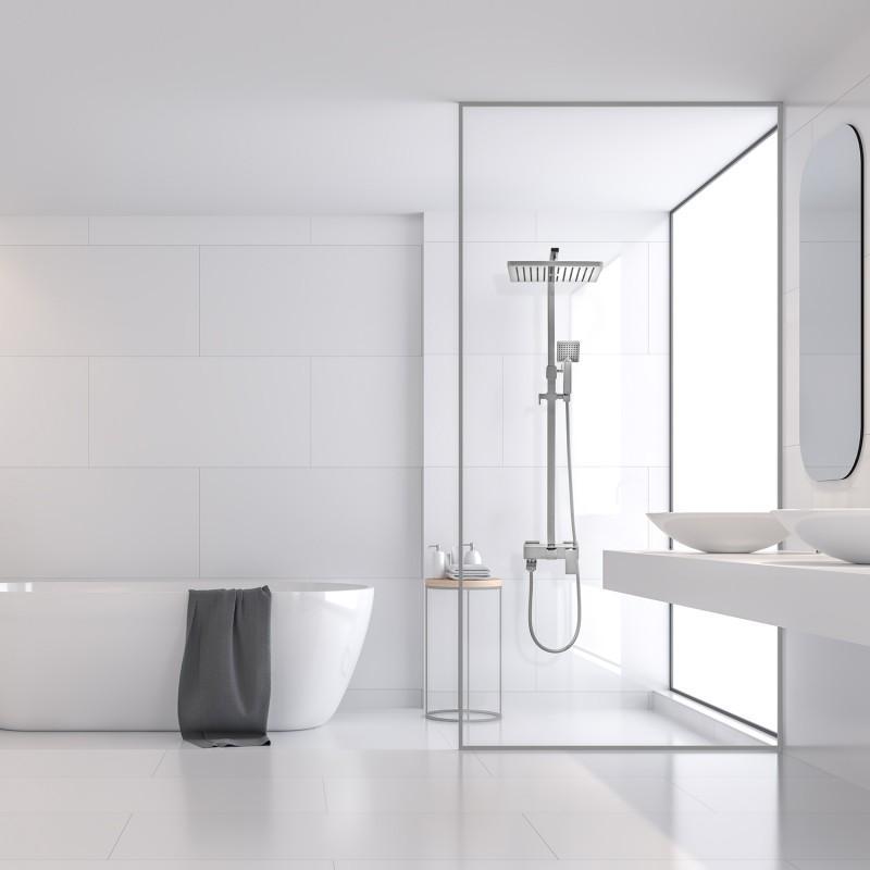 Душовий гарнітур Yoka CUBE 30 CHROM хром з виливом, фото 1