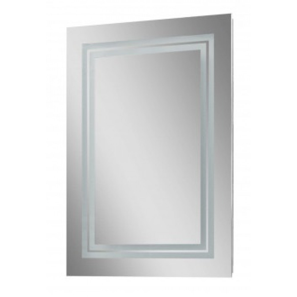 Дзеркало LED 500*700 (ПВХ,кнопка ) для ванної кімнати, фото 1