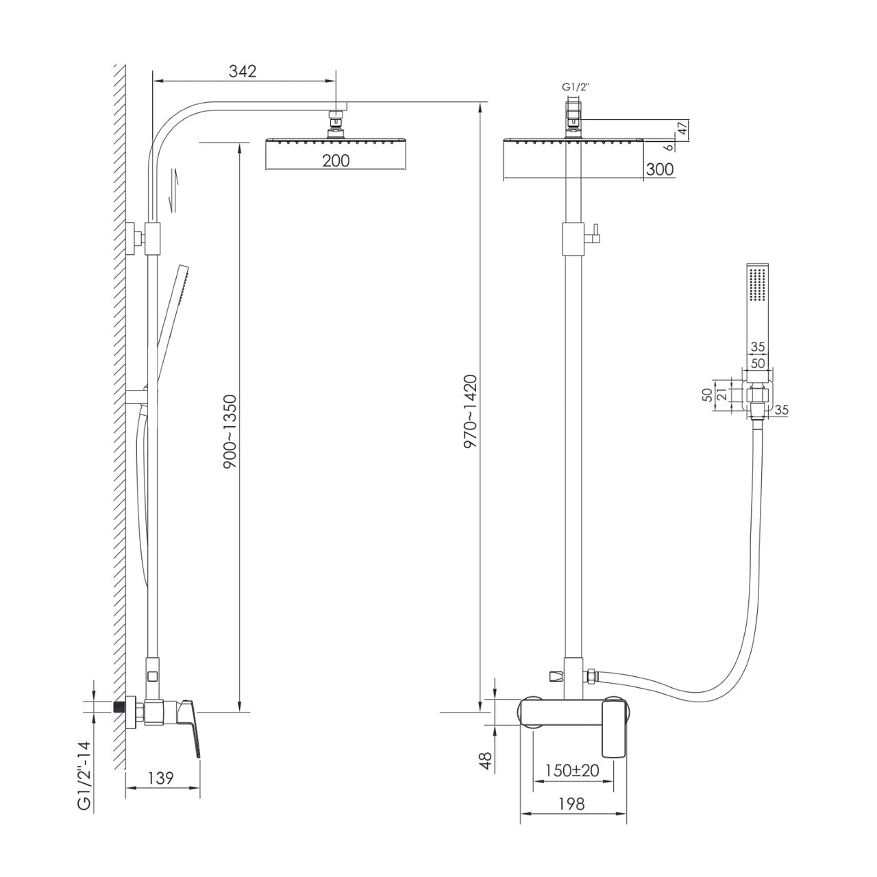 GRAFIKY система душова для душу, фото 1