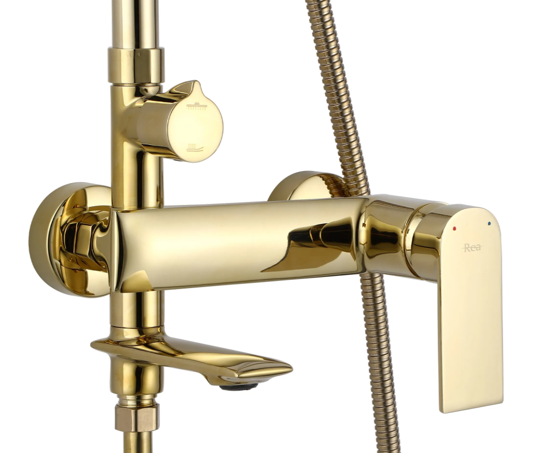 Душовий гарнітур REA VENETA GOLD золотий з виливом, фото 1