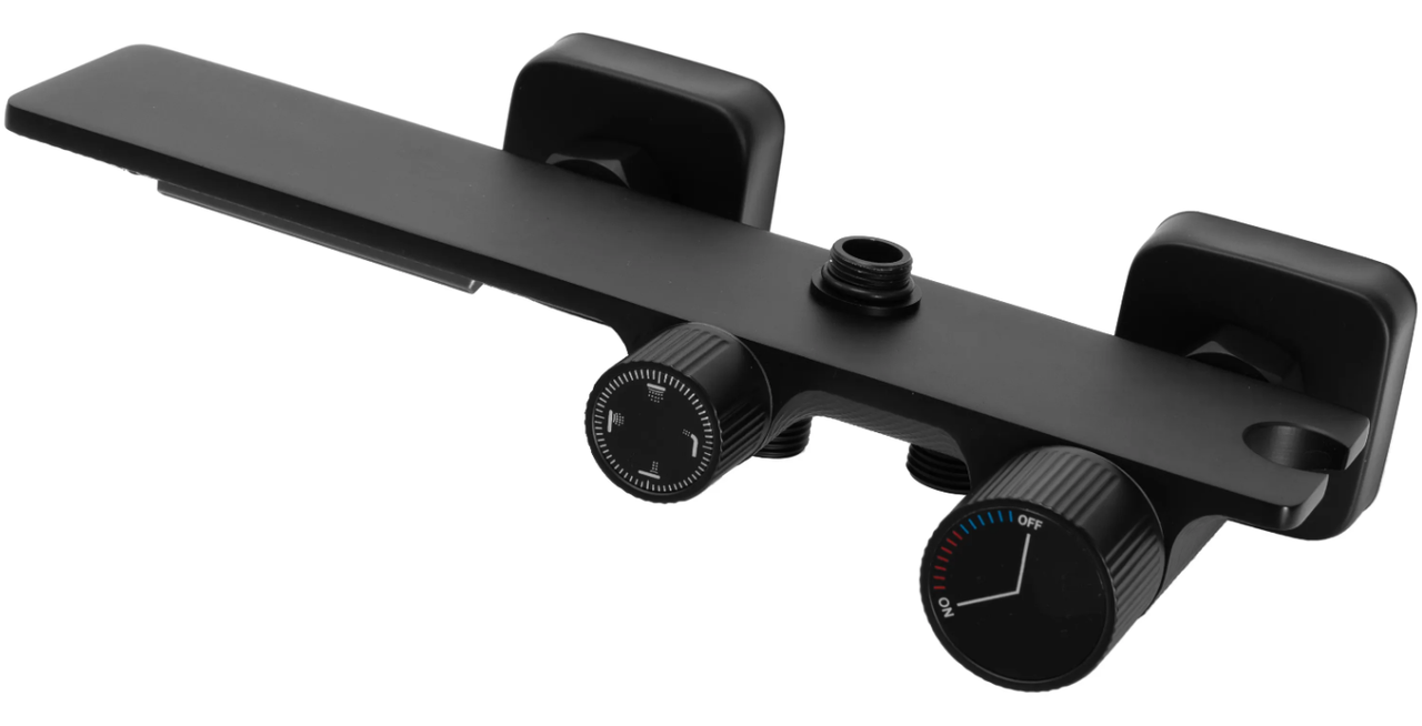 Душовий гарнітур REA HELIX BLACK з виливом, фото 1