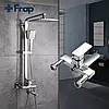 Душева система Frap F2460, поворотний вилив - перемикач на лійку/душ, 1 режим, хром, фото 3