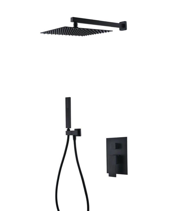 Вбудована душова система WEZER PRO17B-02-BLACK, нержавіюча сталь, чорний