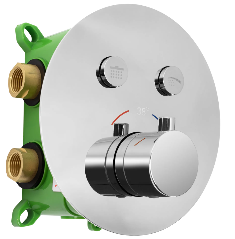 Душовий гарнітур REA LUNGO MILER + BOX CHROME хром з термостатом