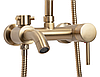 Душовий гарнітур REA LUIS BRUSHED GOLD з виливом, фото 4
