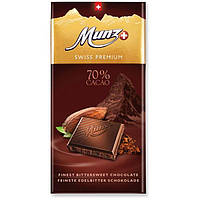 Шоколад Munz Swiss Premium Bitter Chocolate 70% cacao 100g