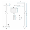 Душовий гарнітур REA ROB NIKIEL BRUSHED з термостатом та виливом, фото 4