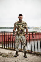 Армійський піксельний костюм тактичний на літо польовий, Форма піксель для військовослужбовців ЗСУ Футболка та Штани