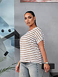 Футболка вільна смугаста, фото 2