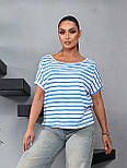 Футболка вільна смугаста, фото 7