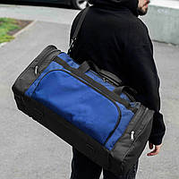 Якісна дорожня спортивна сумка Nike biz синя для тренувань та переїздів на 60 літрів містка