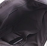 Чорна містка сумка для ноутбука на блискавці, текстиль, великого відділень, фото 5