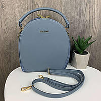 Каркасная женская сумочка овальная голубая яркая сумка для девочек Salex Жіноча каркасна сумочка овальна