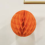 Паперова куля соти 10 см помаранчевий, фото 2
