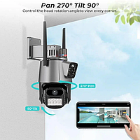 Камера наблюдения для улицы Besder P10Q-8MP, Беспроводная онлайн камера ночного видения
