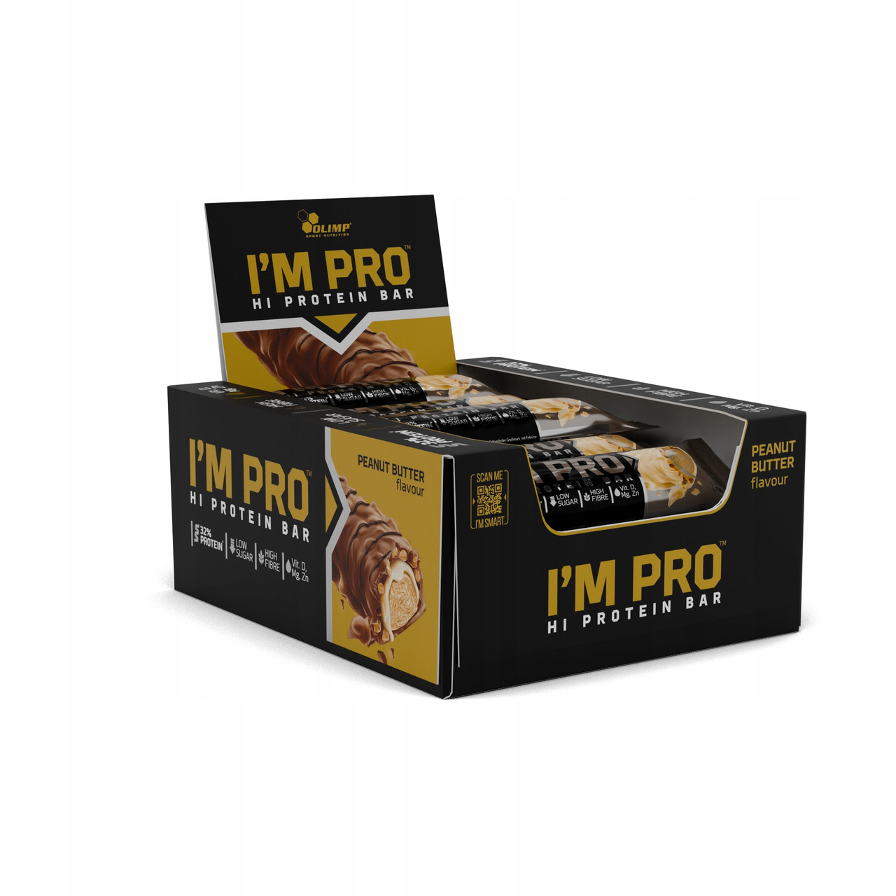 Olimp I`M PRO HI Protein Bar (кава) 15 x 40 g, фото 1