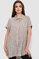 Рубашка женская штапель, цвет мокко, размер 4XL-5XL, 102R5230-1