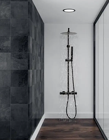 Душовий гарнітур Yoka чорний з термостатом