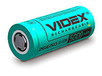 Аккумулятор VIDEX 26650 5000 mAh Li-ion 3.7V 30A Original Реальна Емкость аккумуляторная батарейка батарея