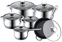 Набор кастрюль с крышками и сковородой Rainberg RB-601 набор кухонный 12 предметов комплект посуды для кухни